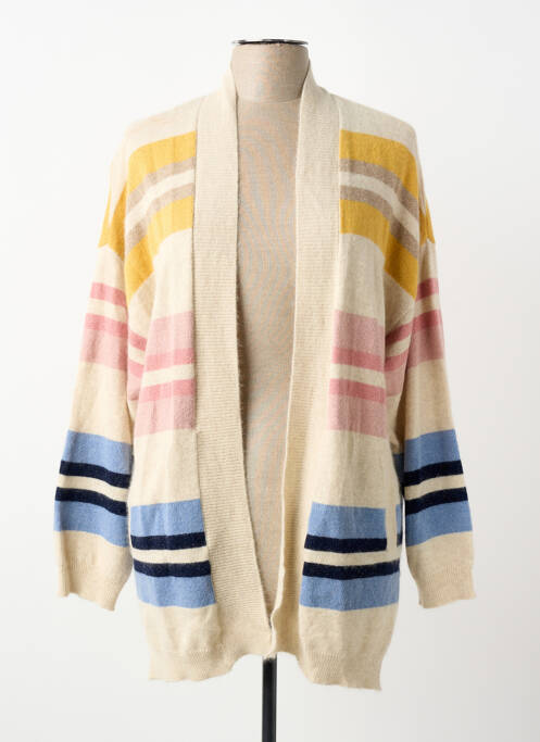 Gilet manches longues resserrée sur le bas beige FUEGO WOMAN femme