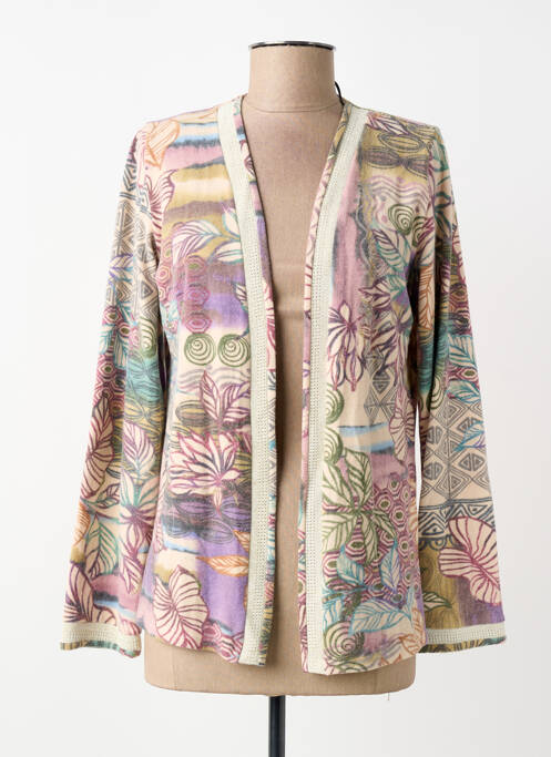 Gilet manches longues stretch beige GEVANA femme