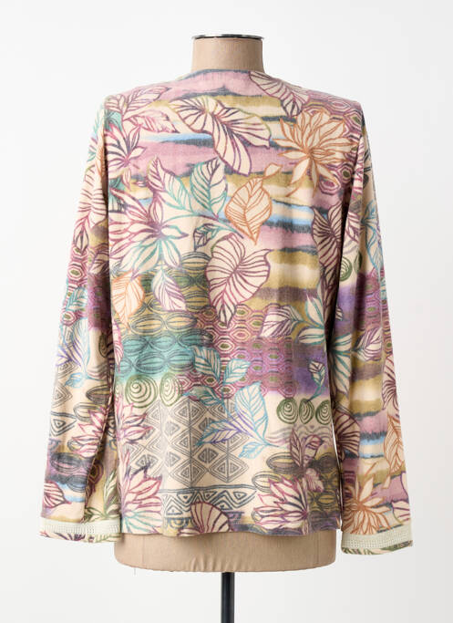 Gilet manches longues stretch beige GEVANA femme