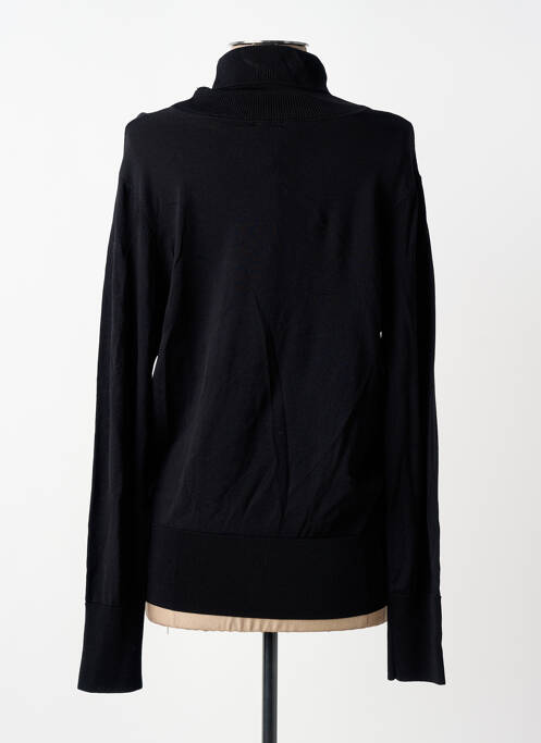 Pull col roulé stretch manches longues noir EVA KAYAN femme