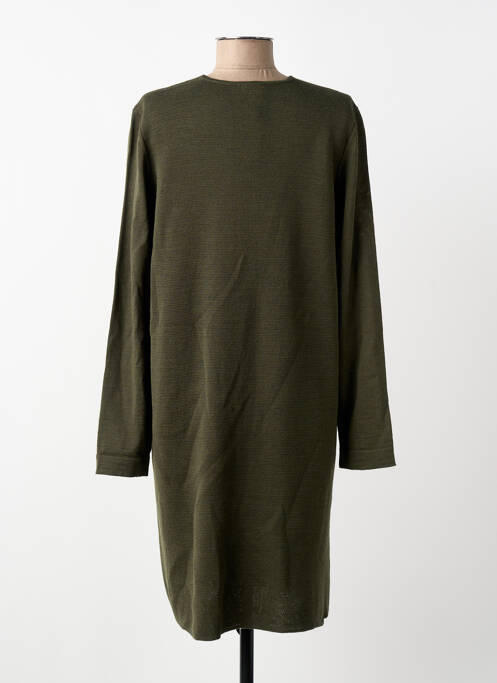 Robe pull col v manches longues vert MARIA BELLENTANI femme