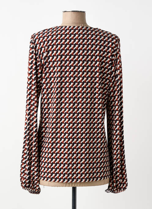 Top coupe cintrée manches longues marron JOSEPH RIBKOFF femme