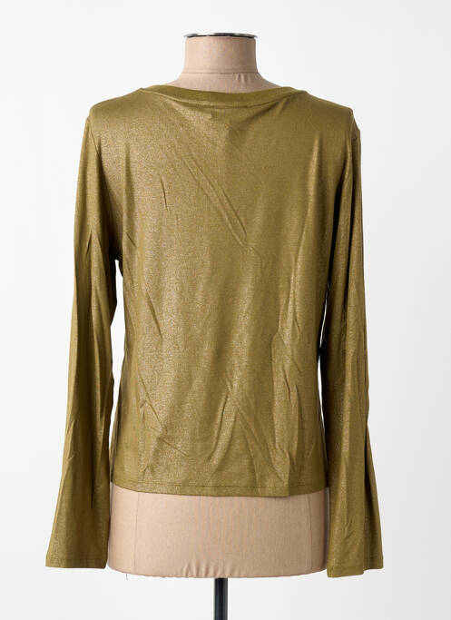 Top stretch manches longues vert EVA KAYAN femme