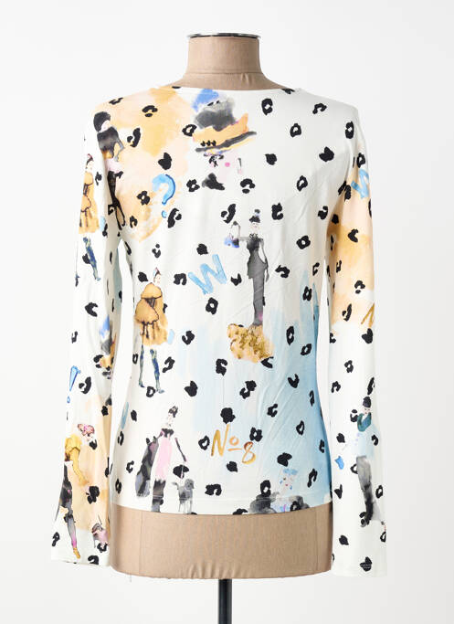 T-shirt sérigraphie avec strass manches longues blanc ANANKE femme