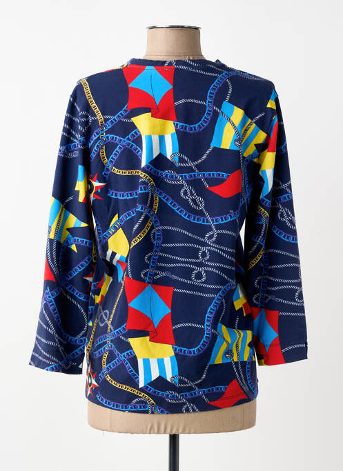 T-shirt manches 3/4 manches 3/4 bleu LEO & UGO femme