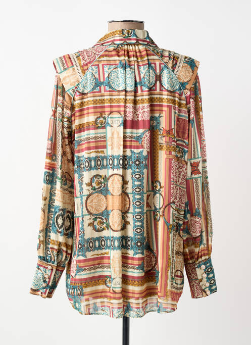 Tunique manches longues imprimé fantaisie beige LESLIE femme