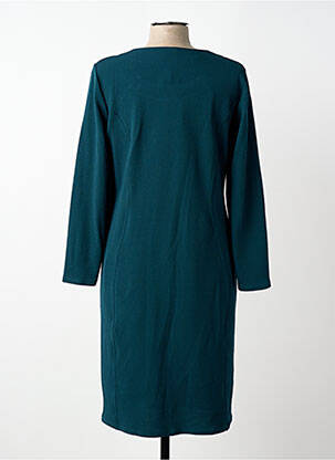Robe mi-longue manches longues manches longues vert GEVANA femme