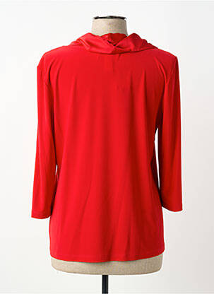 T-shirt coupe droite manches 3/4 rouge JOSEPH RIBKOFF femme