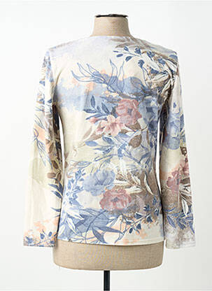 Pull coupe cintrée manches longues bleu GEVANA femme