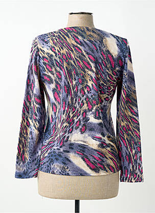 Pull coupe cintrée manches longues violet GEVANA femme
