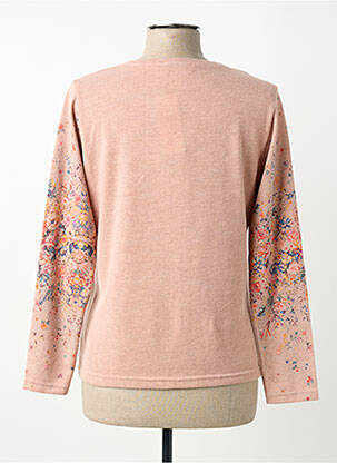 Pull coupe cintrée manches longues rose GEVANA femme