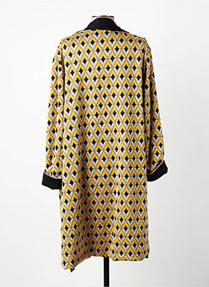 Veste casual coupe droite jaune ELEONORA AMADEI femme