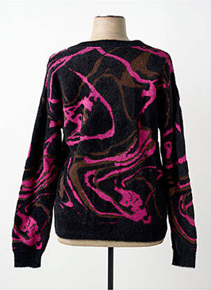 Pull coupe droite manches longues noir EVA KAYAN femme