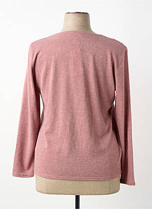 Pull coupe cintrée manches longues rose GEVANA femme