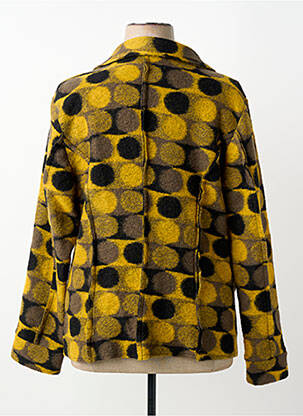 Veste casual col tailleur jaune ELEONORA AMADEI femme