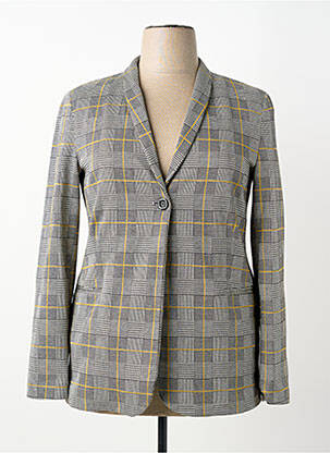 Blazer coupe cintrée gris ELEONORA AMADEI femme