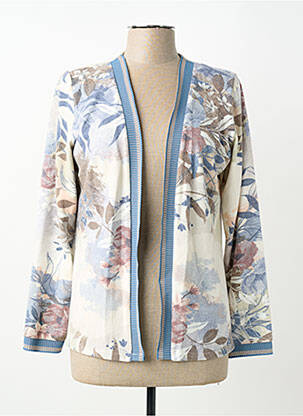 Gilet manches longues stretch bleu GEVANA femme