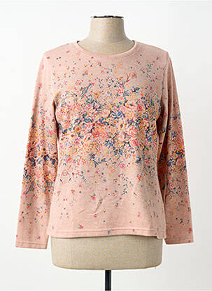 Pull coupe cintrée manches longues rose GEVANA femme