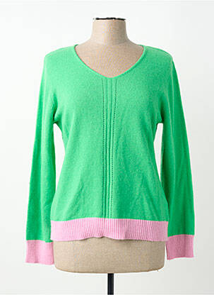 Pull coupe cintrée manches longues vert ANANKE femme