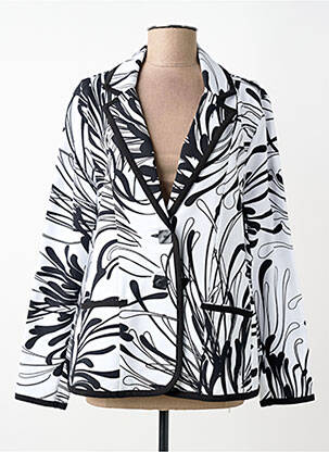 Veste casual col tailleur blanc DOLCEZZA femme