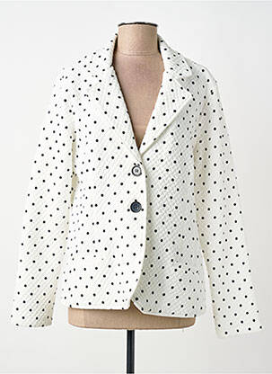 Veste casual coupe cintrée blanc DOLCEZZA femme