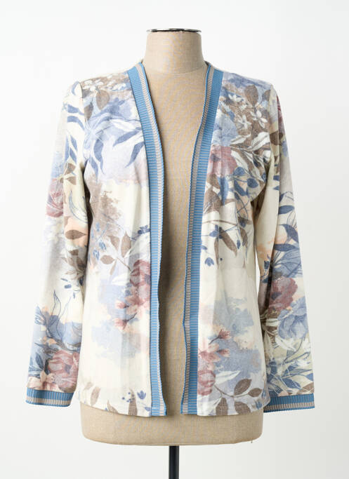 Gilet manches longues stretch bleu GEVANA femme