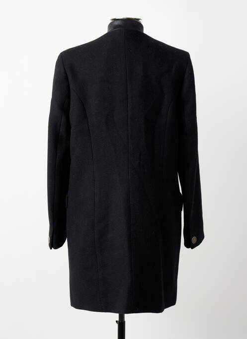 Manteau long coupe cintrée sans capuche noir EVA KAYAN femme