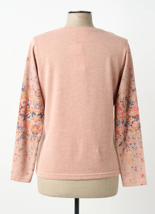 Pull coupe cintrée manches longues rose GEVANA femme