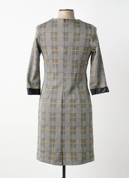 Robe mi-longue manches 3/4 manches 3/4 gris ELEONORA AMADEI femme