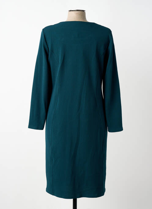 Robe mi-longue manches longues manches longues vert GEVANA femme