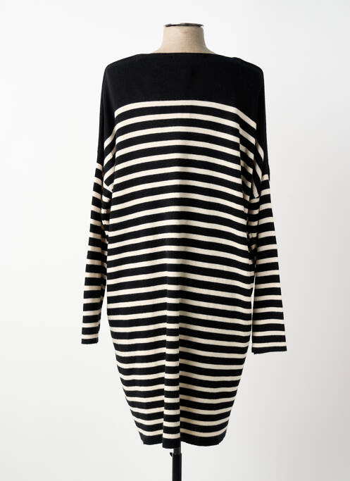 Robe pull col v manches longues noir ANANKE femme