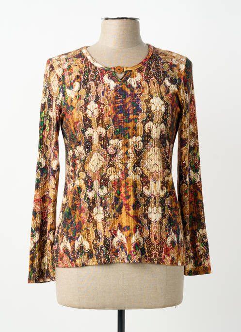 T-shirt manches longues manches longues marron GEVANA femme