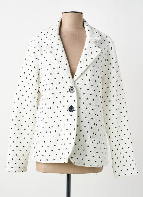 Veste casual coupe cintrée blanc DOLCEZZA femme