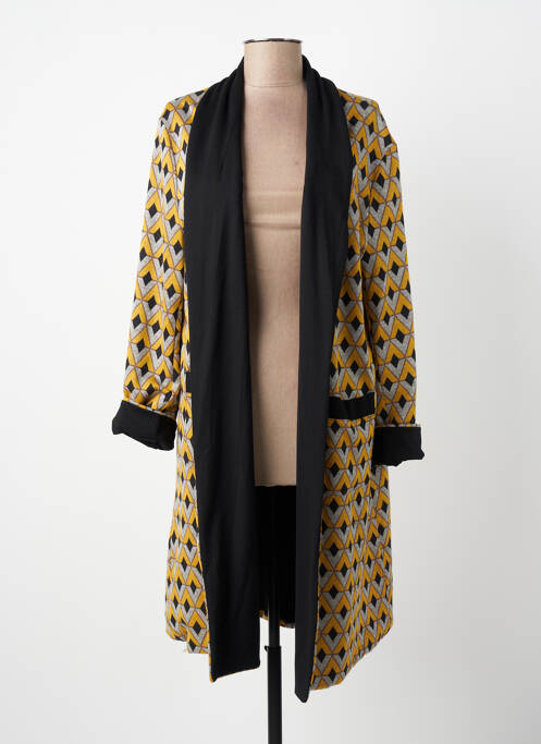 Veste casual coupe droite jaune ELEONORA AMADEI femme