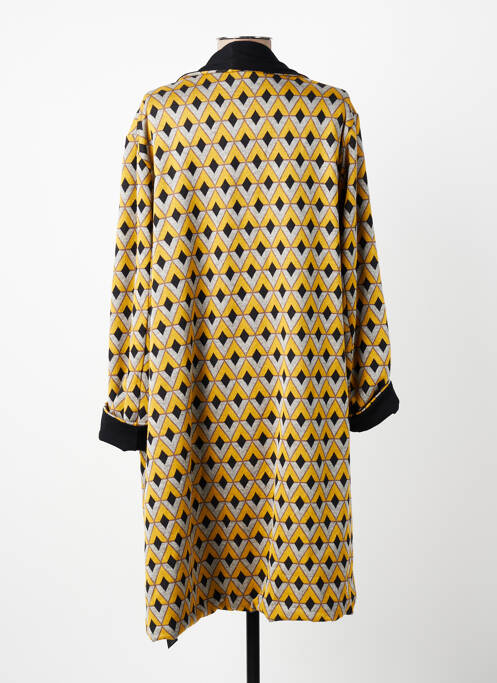 Veste casual coupe droite jaune ELEONORA AMADEI femme