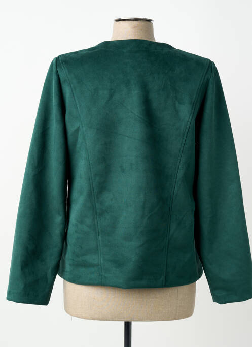 Veste casual col rond vert GEVANA femme