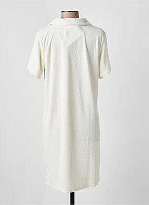Robe mi-longue manches courtes manches courtes beige CREAM femme