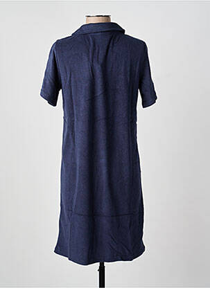 Robe mi-longue manches courtes manches courtes bleu CREAM femme