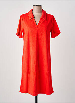 Robe mi-longue manches courtes manches courtes rouge CREAM femme