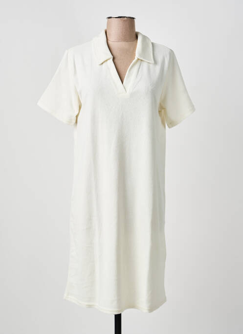 Robe mi-longue manches courtes manches courtes beige CREAM femme