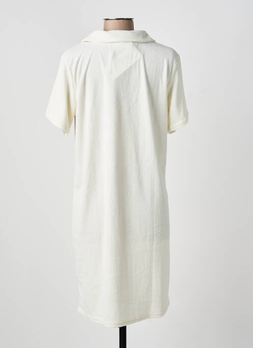 Robe mi-longue manches courtes manches courtes beige CREAM femme