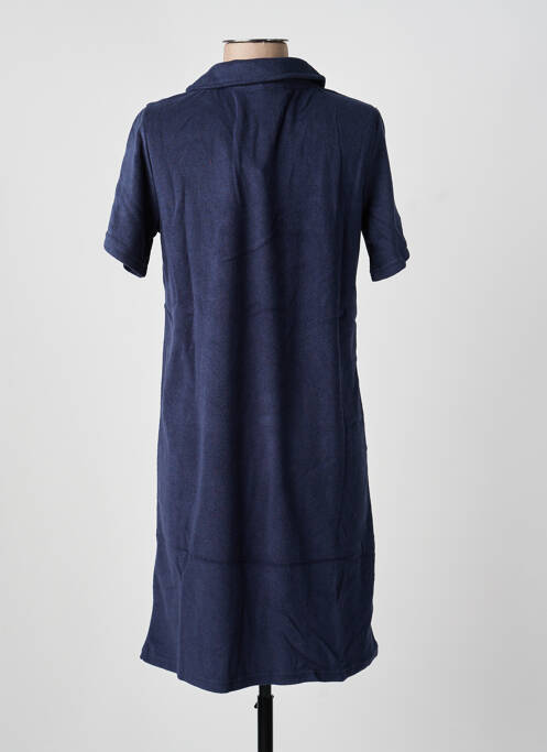 Robe mi-longue manches courtes manches courtes bleu CREAM femme