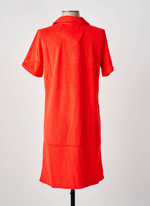 Robe mi-longue manches courtes manches courtes rouge CREAM femme