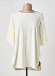 T-shirt coupe droite manches 3/4 beige CREAM femme