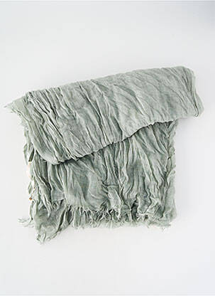 Foulard tissage popeline vert NKUKU femme