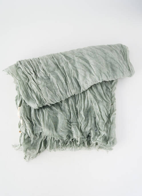 Foulard tissage popeline vert NKUKU femme