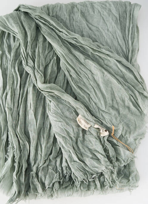 Foulard tissage popeline vert NKUKU femme