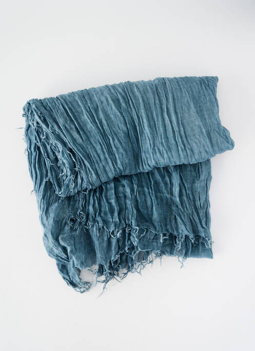 Foulard tissage popeline bleu NKUKU femme