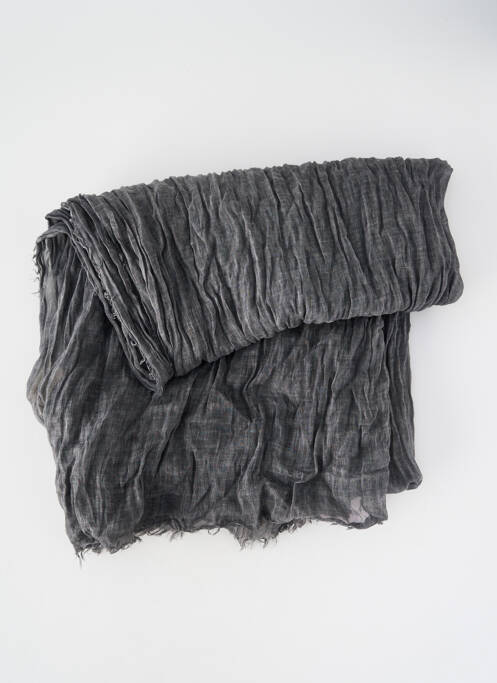 Foulard tissage popeline gris NKUKU femme