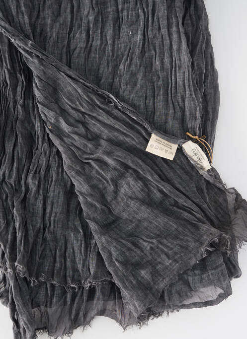 Foulard tissage popeline gris NKUKU femme